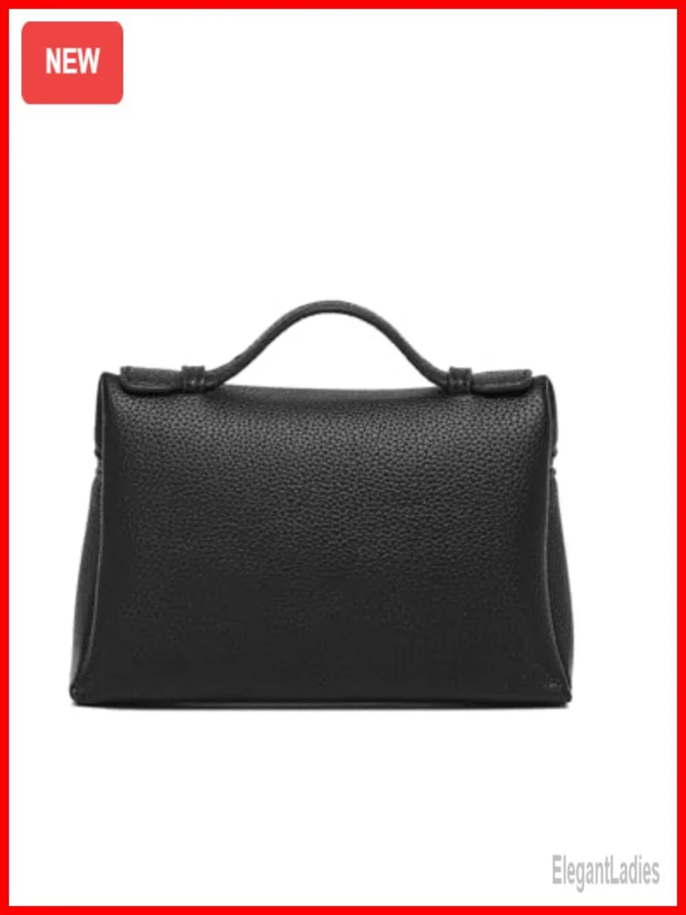 PU Leather Top-Handle Shoulder Bag Adjustable Strap Zip Closure Satchel